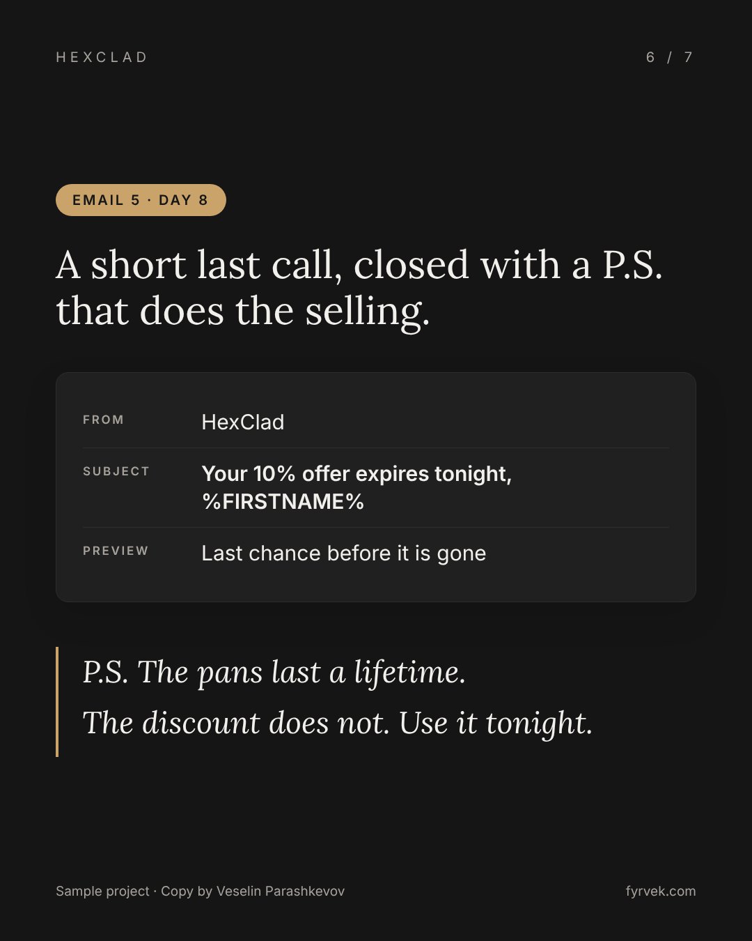 HexClad welcome flow, slide 6 of 7