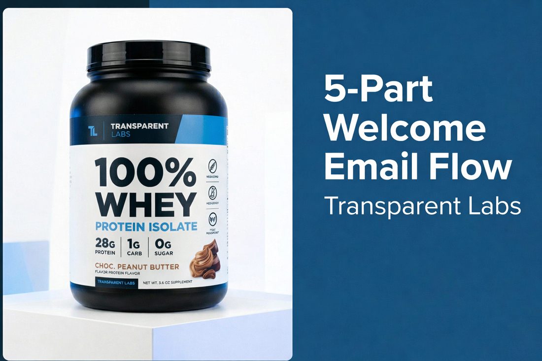 5-part welcome email flow — Transparent Labs